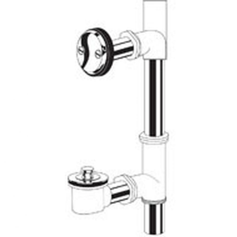Gerber Classics Lift &amp; Turn Thru-Wall Drain for Standard Tub with &apos;&apos;Clean Out Here&a