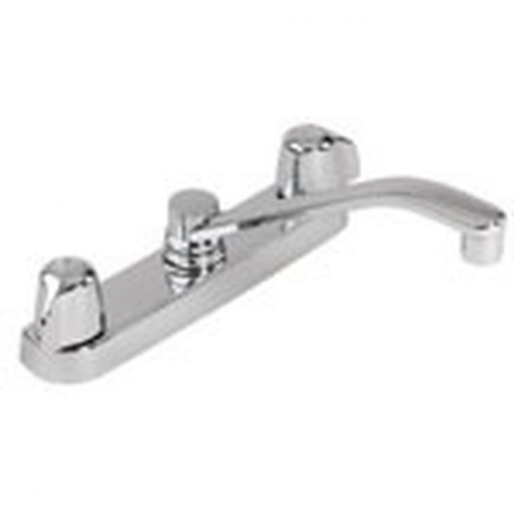 Gerber Classics 2H Kitchen Faucet Deck Plate Mounted w/ Metal Handles &amp; 8&apos;&apos; D-Tube S