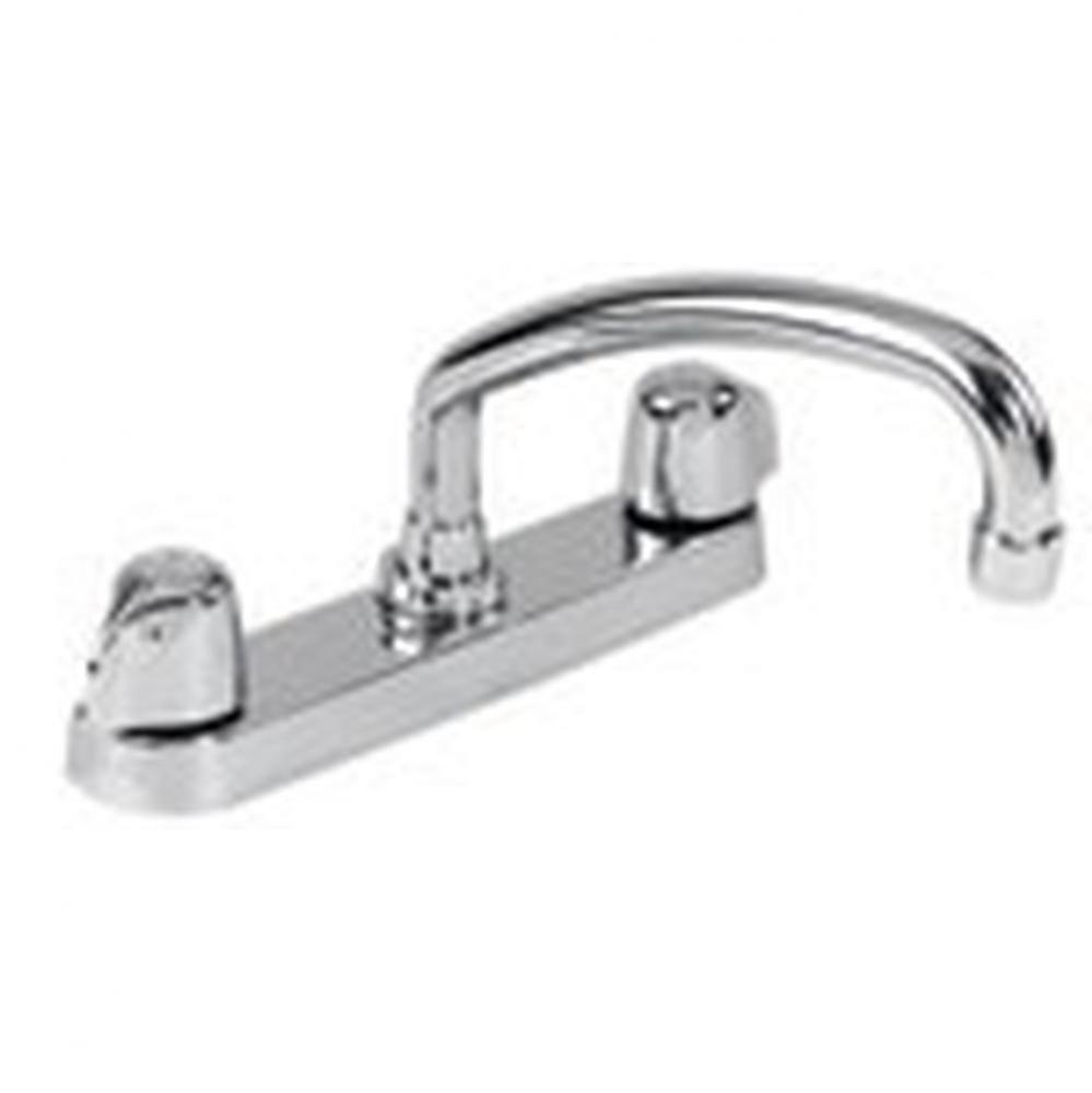 Gerber Classics 2H Kitchen Faucet Deck Plate Mounted w/ Metal Handles &amp; Tubular Spout 1.75gpm