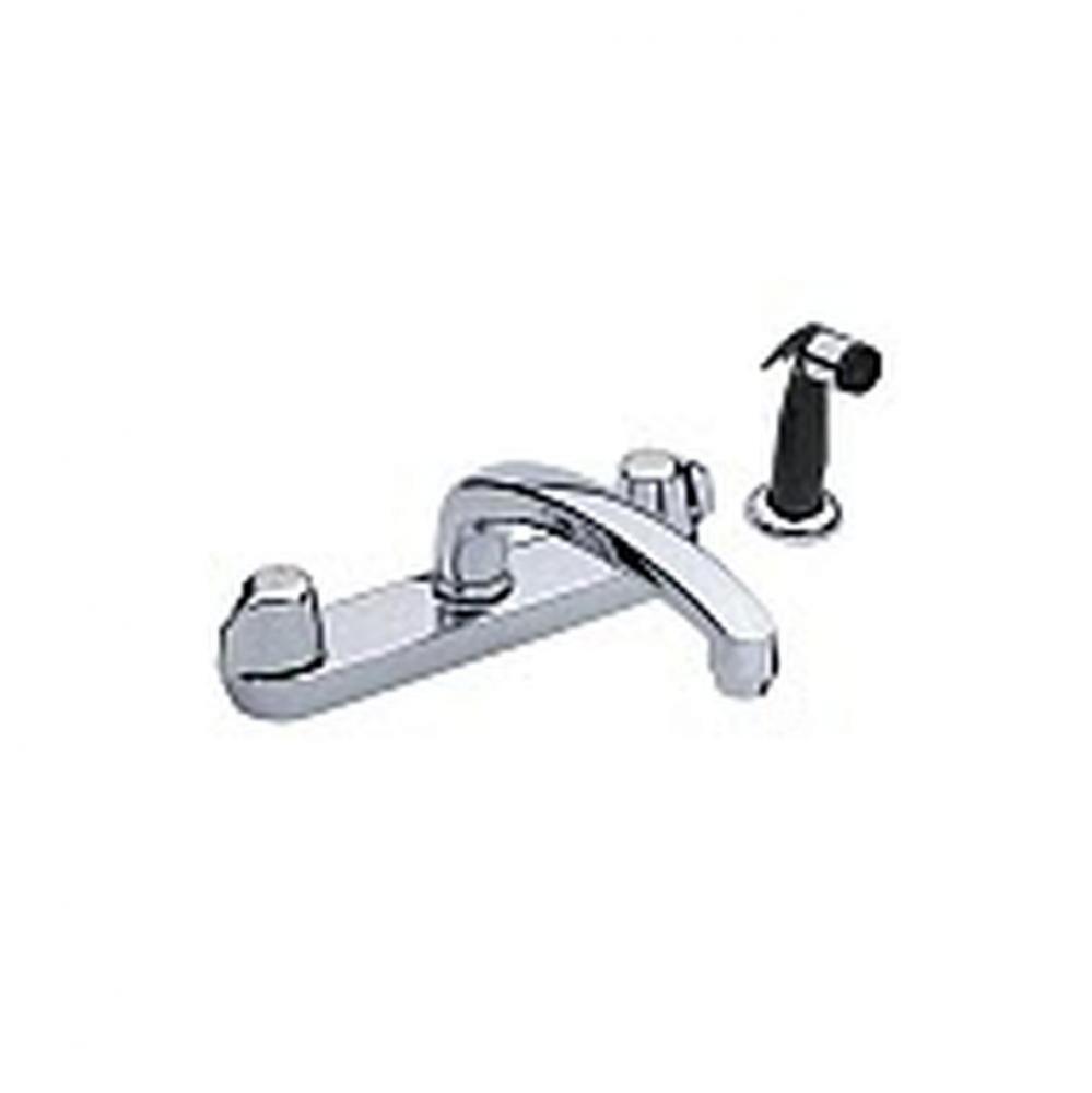 Gerber Classics 2H Kitchen Faucet Deck Plate Mounted w/ Spray 1.75gpm Chrome