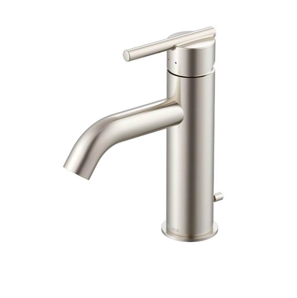 Parma 1H Lavatory Faucet w/ Metal Pop-Up Drain &amp; Optional Deck Plate Included 1.2gpm Brushed N