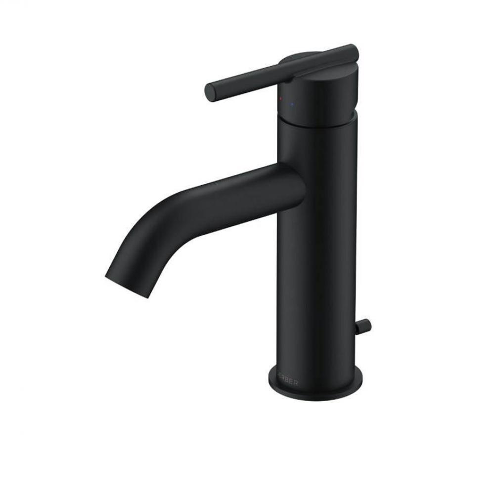 Parma 1H Lavatory Faucet w/ Metal Pop-Up Drain &amp; Optional Deck Plate Included 1.2gpm Satin Bla