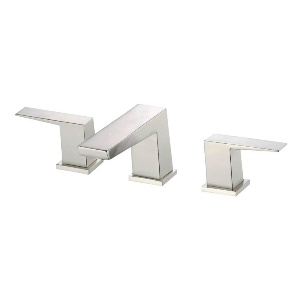 Mid-Town 2H Widespread Lavatory Faucet W/ Metal Touch Down Drain 1.2Gpm Brushed Nickel