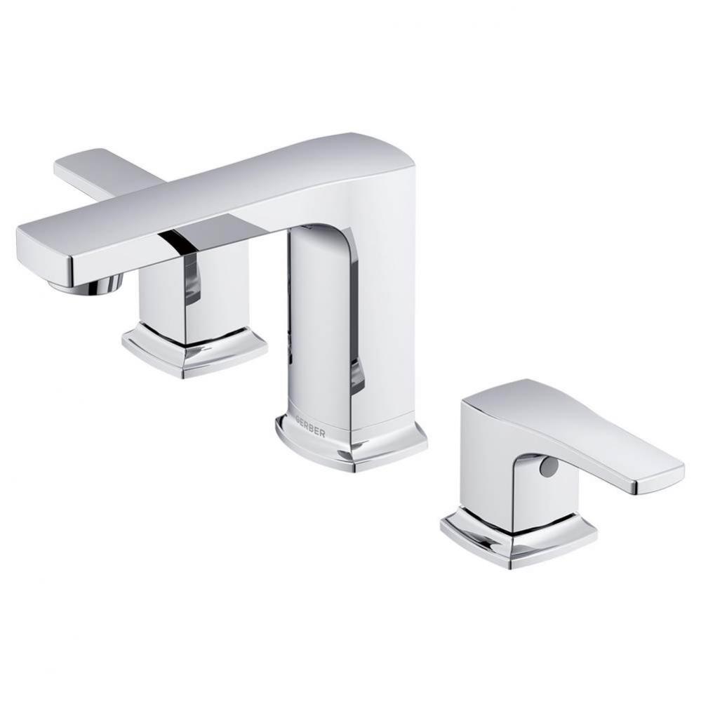 Tribune 2H Widespread Lavatory Faucet w/ Metal Touch Down Drain 1.2gpm Chrome