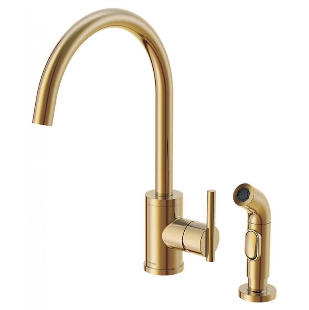 Parma 1H Kitchen Faucet w/ Spray 1.75gpm/2.2gpm Brushed Bronze