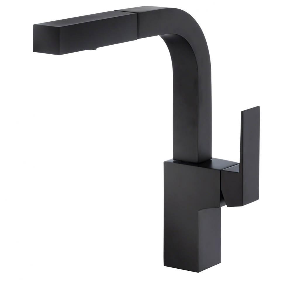 Mid-Town Trim Line 1H Pull-Out Kitchen Faucet w/ SnapBack Retraction 1.75gpm Satin Black