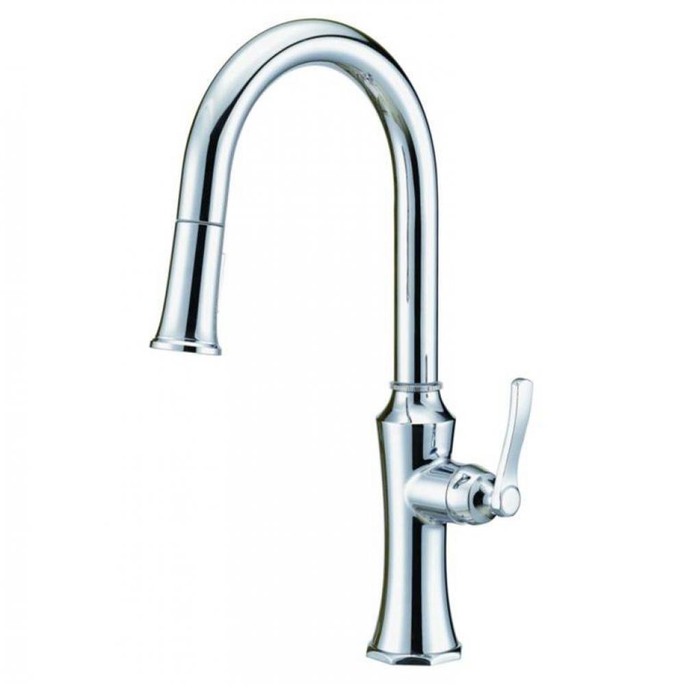 Draper 1H Pull Down Kitchen Faucet w/ Snapback and Dockforce 1.75gpm Chrome