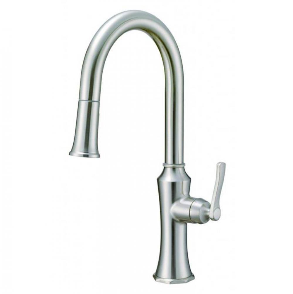 Draper 1H Pull Down Kitchen Faucet w/ Snapback and Dockforce 1.75gpm Stainless Steel
