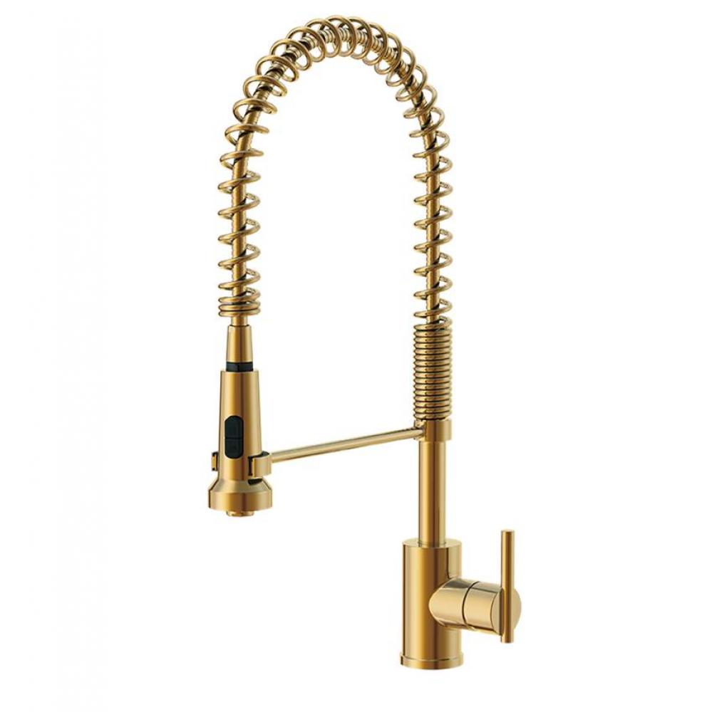 Parma 1H Pre-Rinse Spring Spout Kitchen Faucet 1.75gpm Brushed Bronze