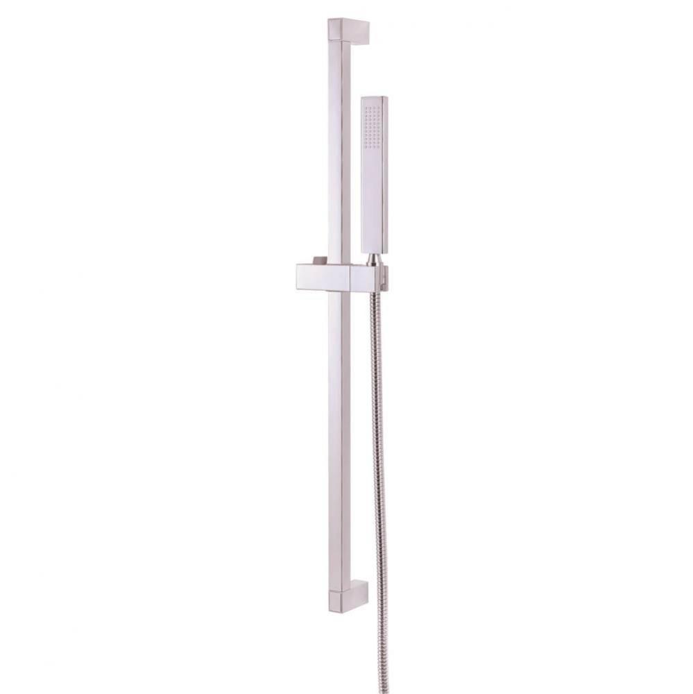 Versa Square 30&apos;&apos; Slide Bar Assembly w/ Single Function Rectangular Handshower 2.0gpm Ch