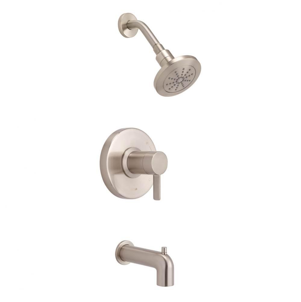 Amalfi 1H Tub &amp; Shower Trim Kit w/Diverter on Spout &amp; Treysta Cartridge 1.75gpm Brushed Ni