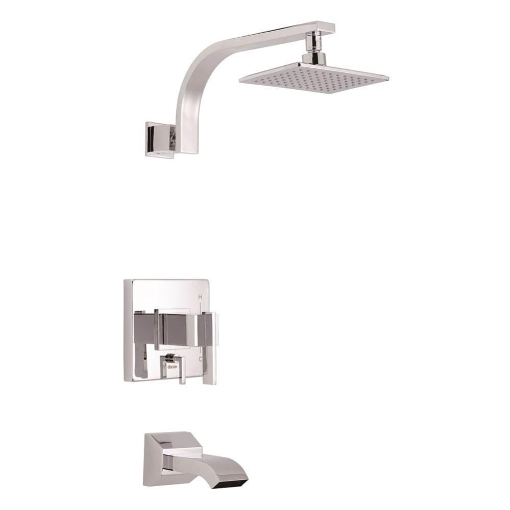 Sirius 1H Tub &amp; Shower Trim Kit w/ Diverter on Valve &amp; Treysta Cartridge 1.75gpm Chrome