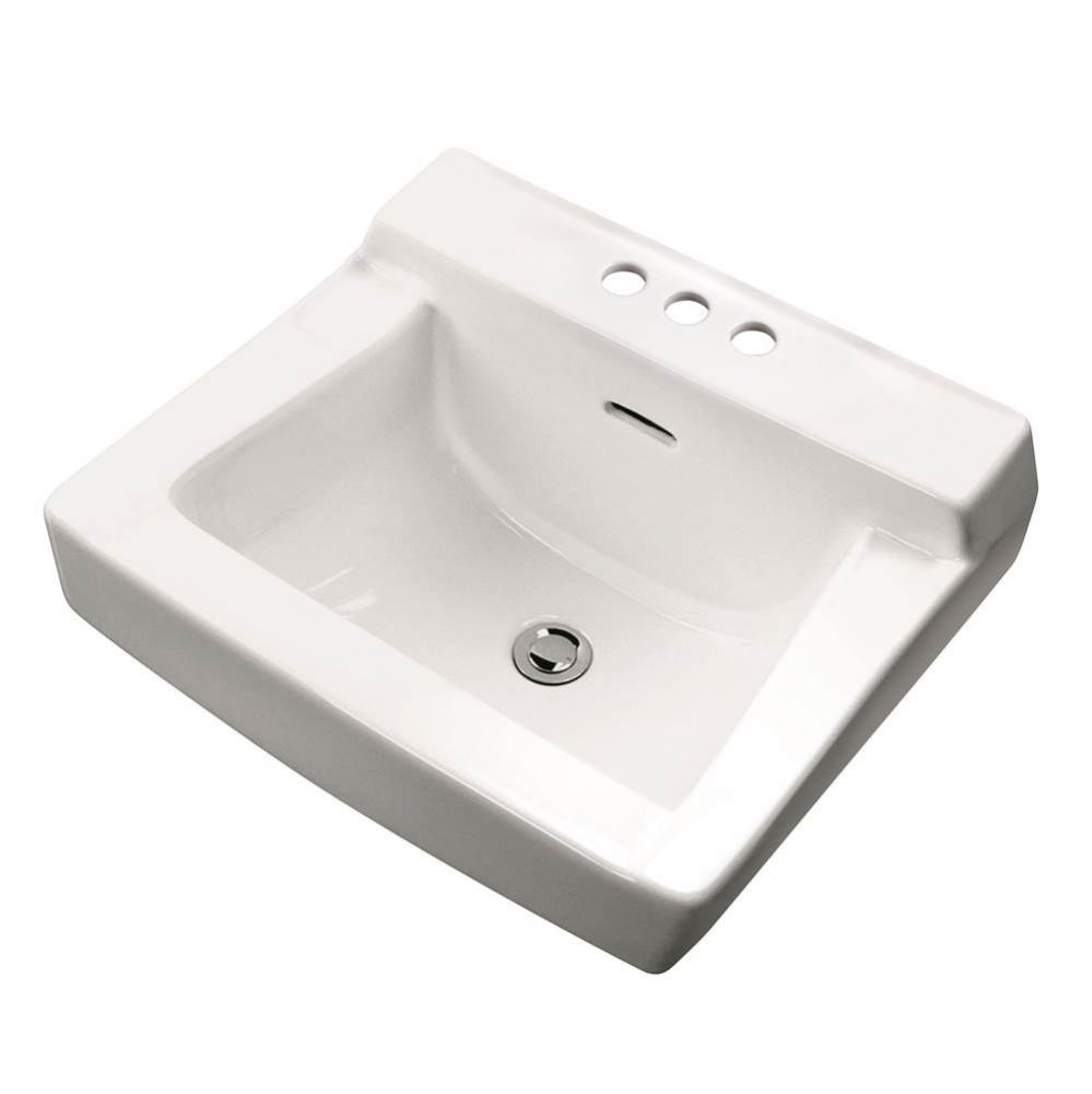 Plymouth Wall Hung Lav 19x17 4&apos;&apos;CC White