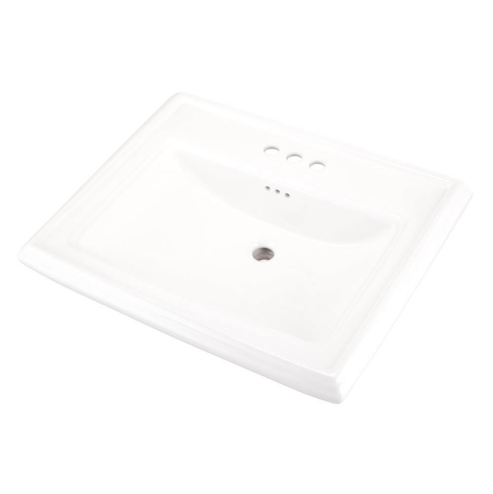 Logan Square Petite Ped Top 24.25:x20.13&apos;&apos; 4&apos;&apos;CC White