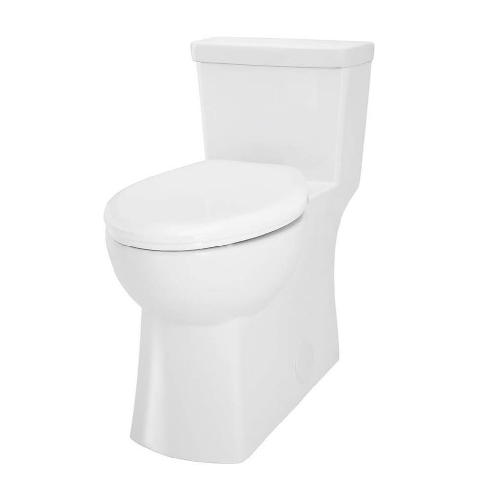 Burr Ridge 1.28gpf ADA EL 1pc CT Toilet 12&apos;&apos; Rough-In White
