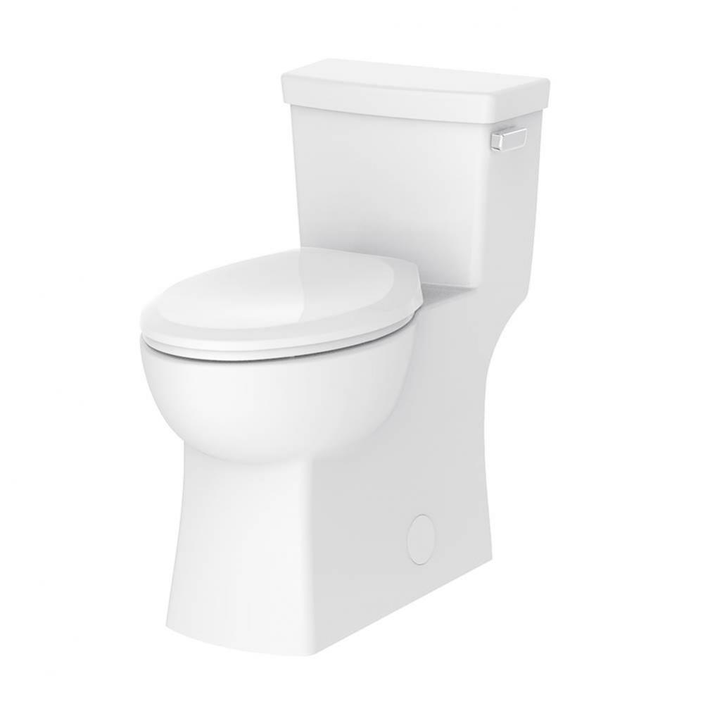 Burr Ridge 1.28gpf ADA EL 1pc CT Toilet 12&apos;&apos; Rough-in Right Hand Lever White