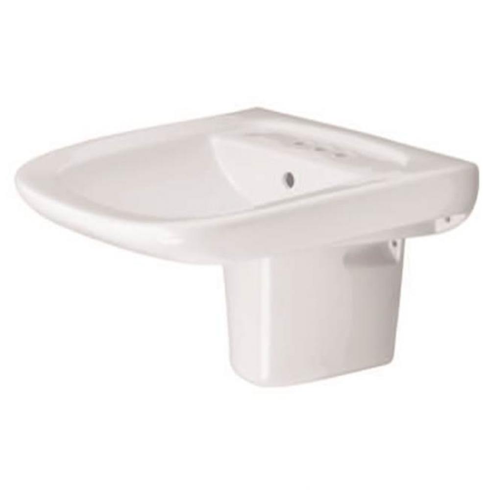 North Point Wall Hung Lav Combo: G0012474 Lav w/ G0029832 Shroud White