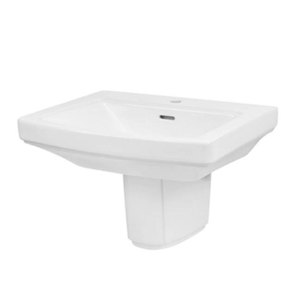 Hinsdale Wall Hung Lav Combo: G0013502 Lav w/ G0029838 Shroud White