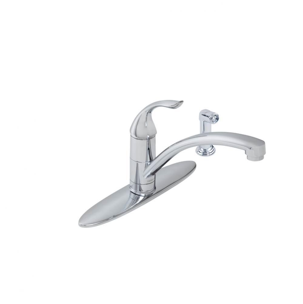 Viper 1H Kitchen Faucet w/ Spray &amp; Deck Plate 1.75gpm Aeration/2.2gpm Spray Chrome