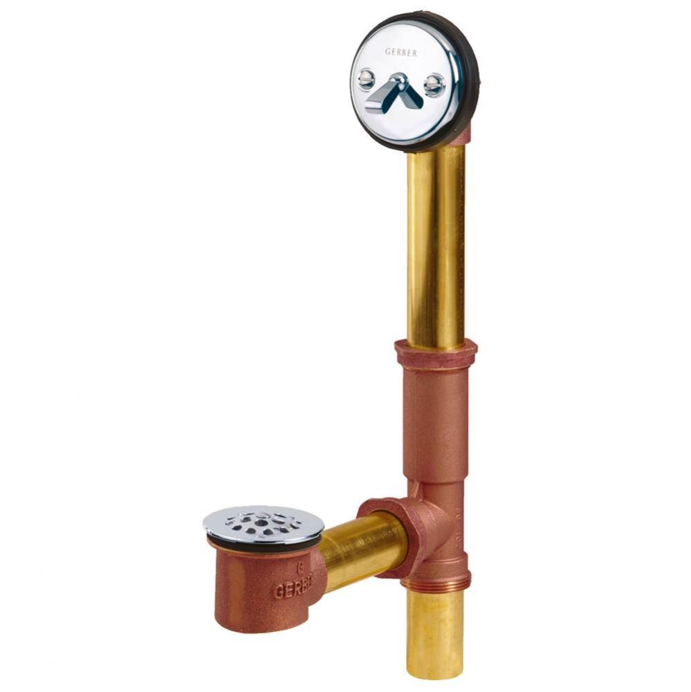 Gerber Classics Trip Lever 20 Gauge Drain for Standard Tub with Female Outlet Tee &amp; Retaining