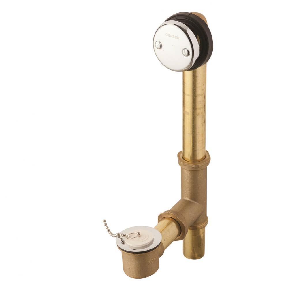 Gerber Classics Chain &amp; Stopper Fit-all Drain for Standard Tub with Horizontal Installation Ch