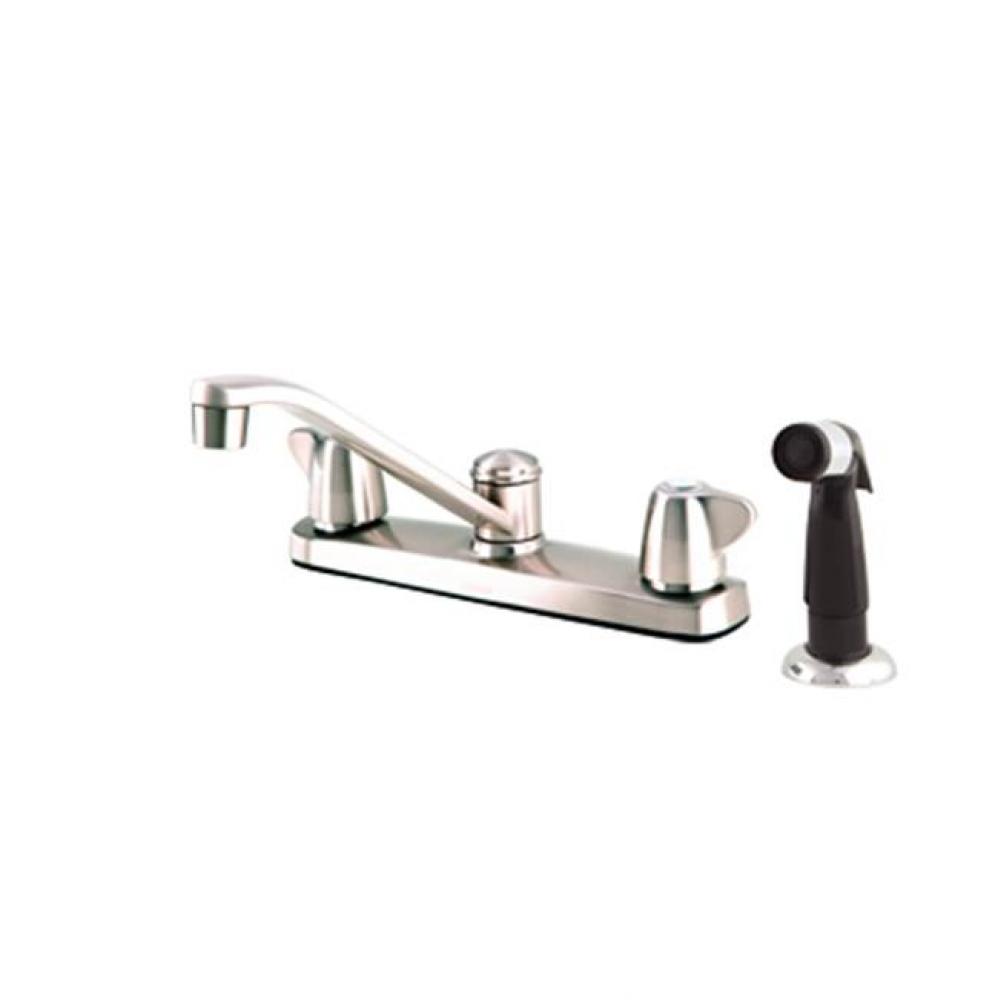 Maxwell 2H Kitchen Faucet w/ Metal Handles Spray &amp; 8&apos;&apos; D-Tube Spout 1.75gpm Aeration