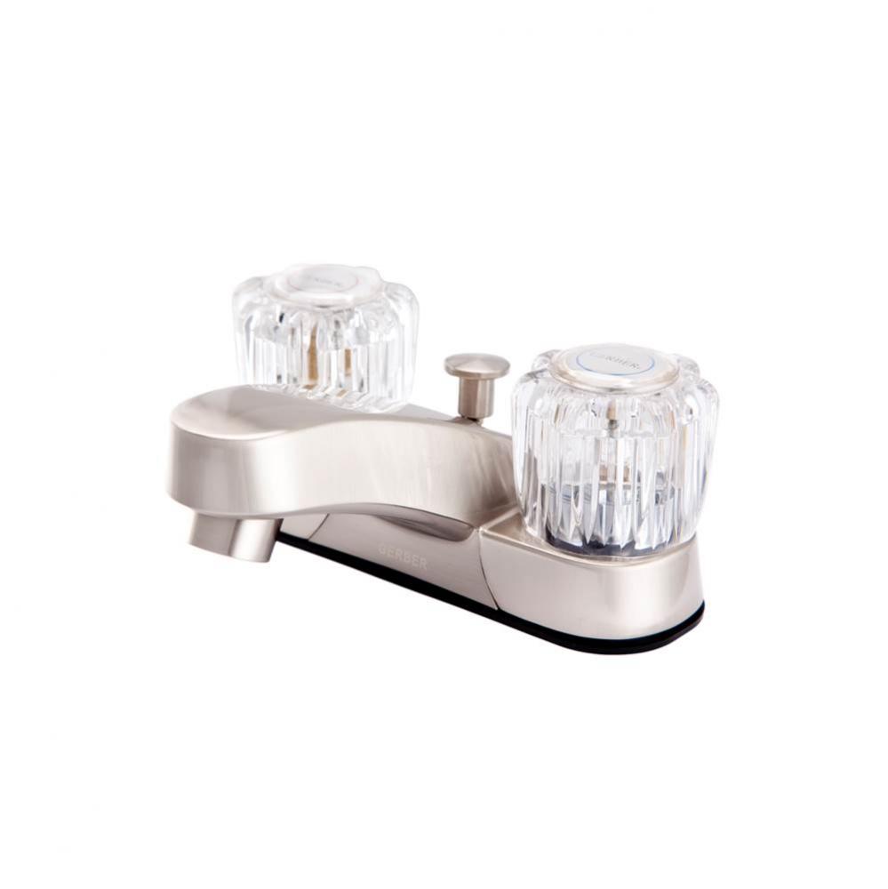 Maxwell SE 2H Centerset Lavatory Faucet w/ Acrylic Handles &amp; Metal Pop-Up Drain 1.2gpm Chrome