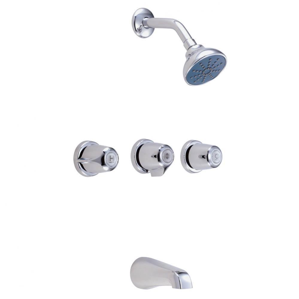 Gerber Classics 3H By-Pass Valve Body Tub &amp; Shower Fitting 1.75gpm Chrome