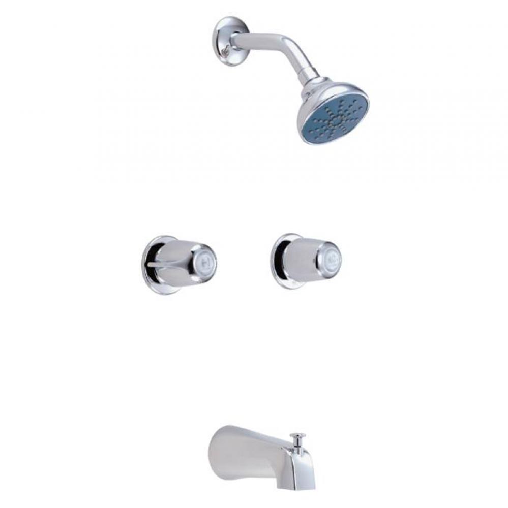 Gerber Classics Two Handle Threaded Escutcheon Tub &amp; Shower Fitting with Sweat Connections 1.7