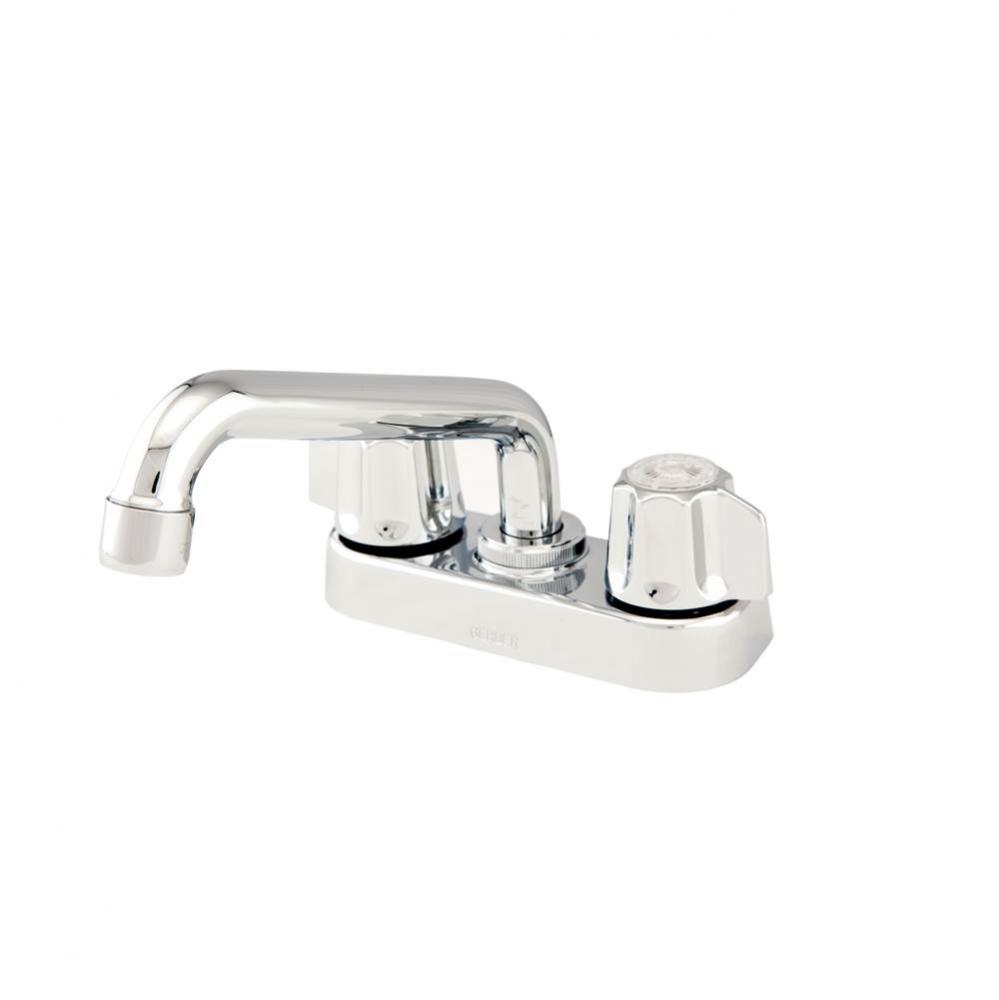 Gerber Classics Two Metal Fluted Handle Laundry Faucet with 6 Inch Swing Spout Chrome