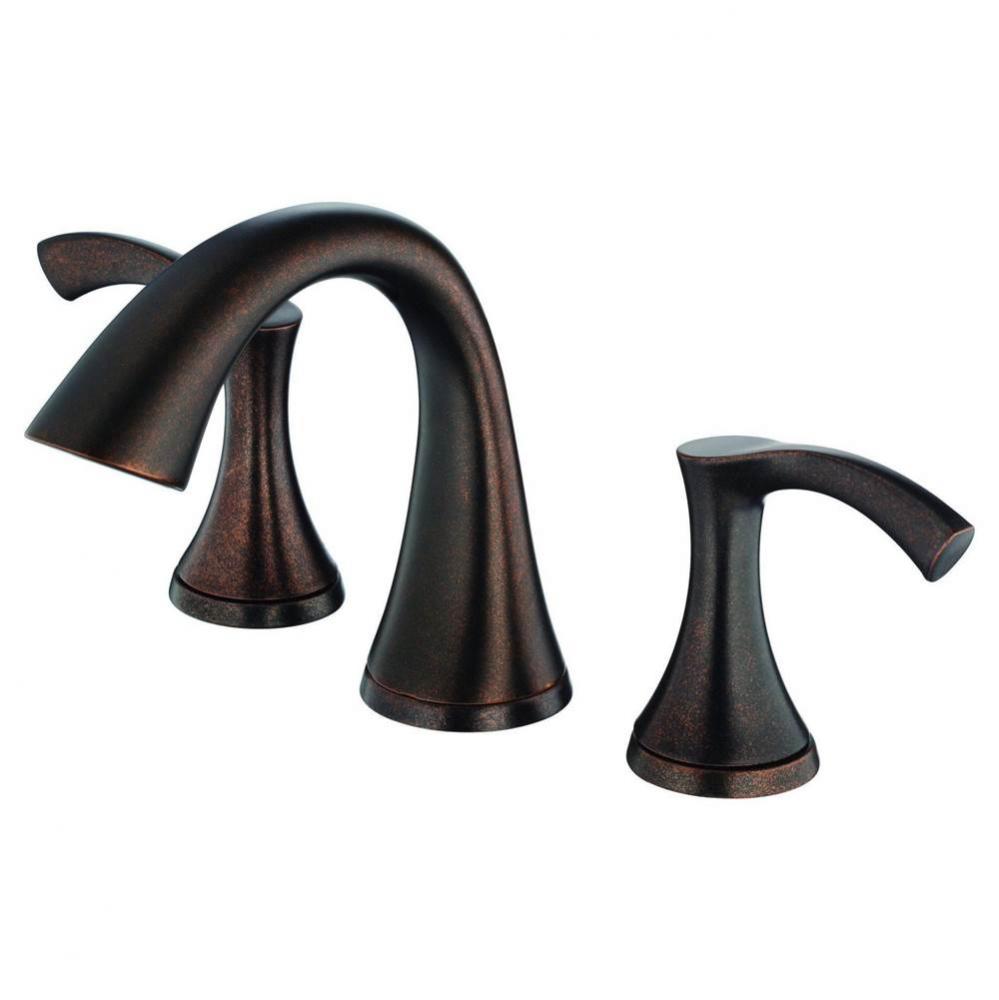 Antioch 2H Widespread Lavatory Faucet W/ Metal Touch Down Drain 1.2Gpm Tumbled Bronze