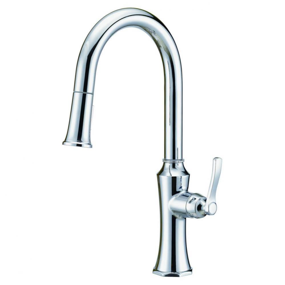 Draper 1H Kitchen Pull-Down Kitchen Faucet w/ Snapback 1.75gpm Chrome