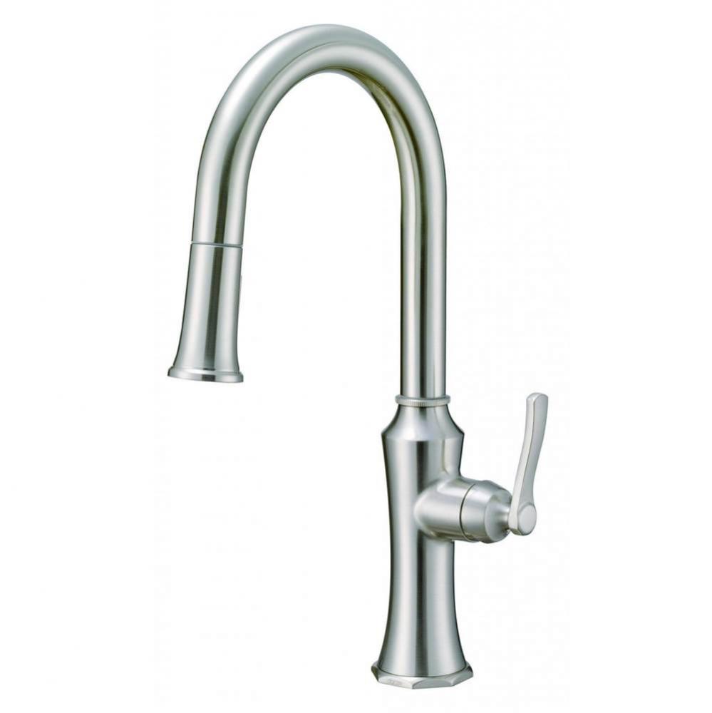 Draper 1H Kitchen Pull-Down Kitchen Faucet w/ Snapback 1.75gpm Stainless Steel