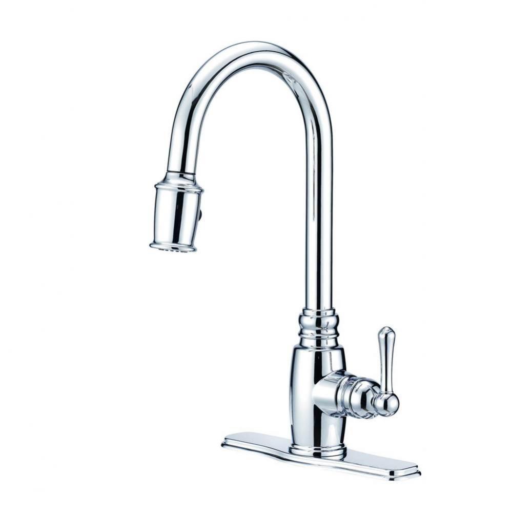 Opulence 1H Pull-Down Kitchen Faucet w/ Snapback 1.75gpm Chrome