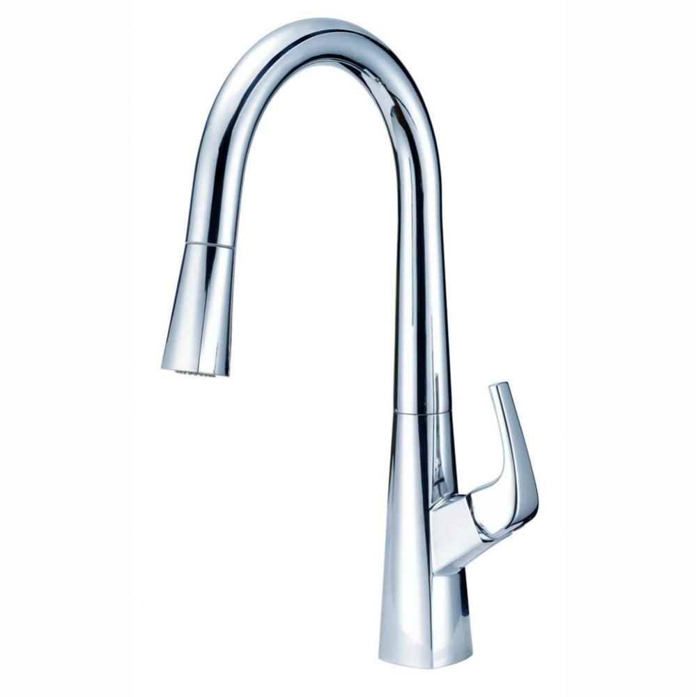 Vaughn 1H Pull-Down Kitchen Faucet w/ Snapback 1.75gpm Chrome