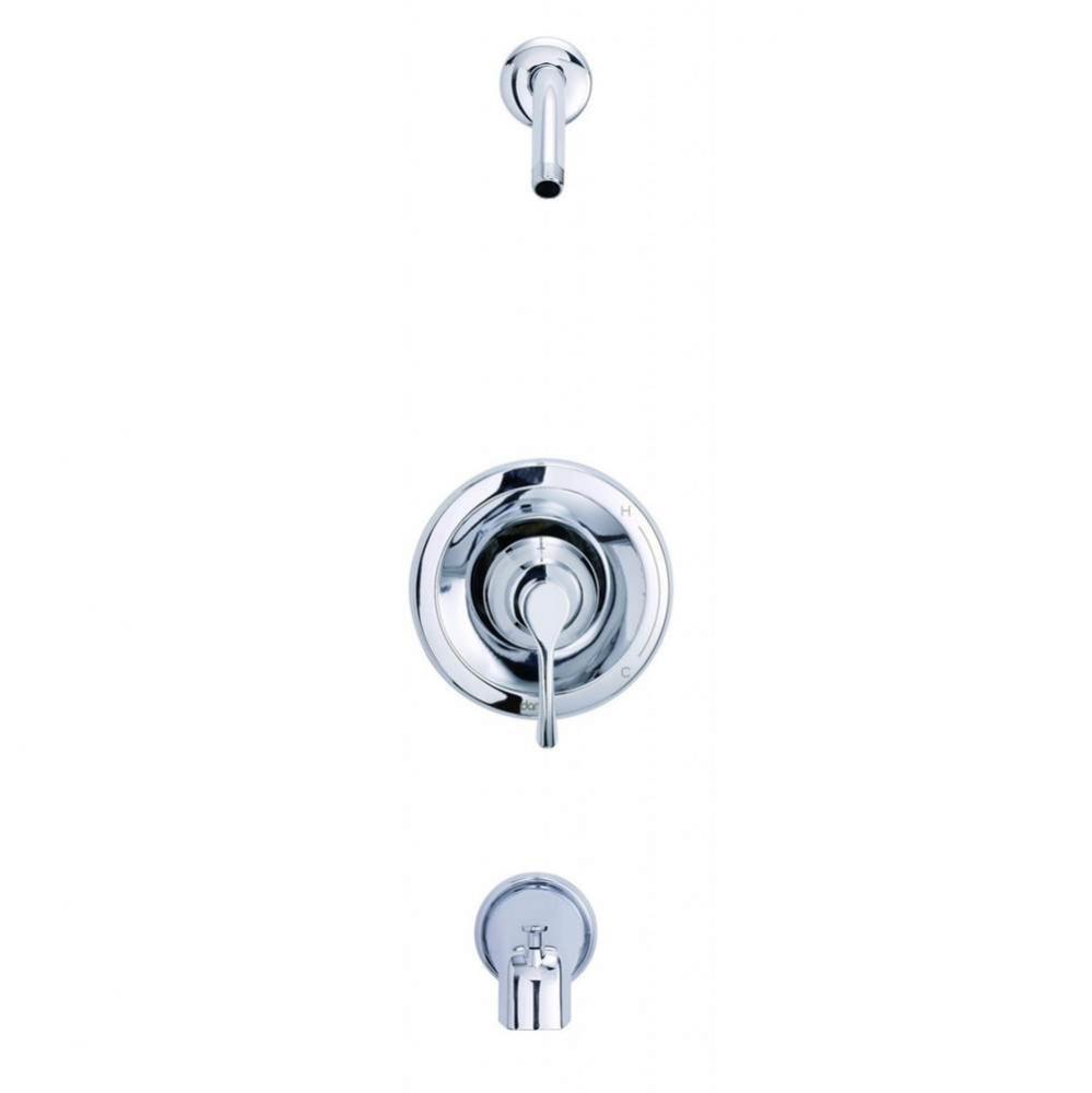 Antioch 1H Tub And Shower Trim Kit And Treysta Cartridge W/ Diverter On Spout Less Showerhead Tumb