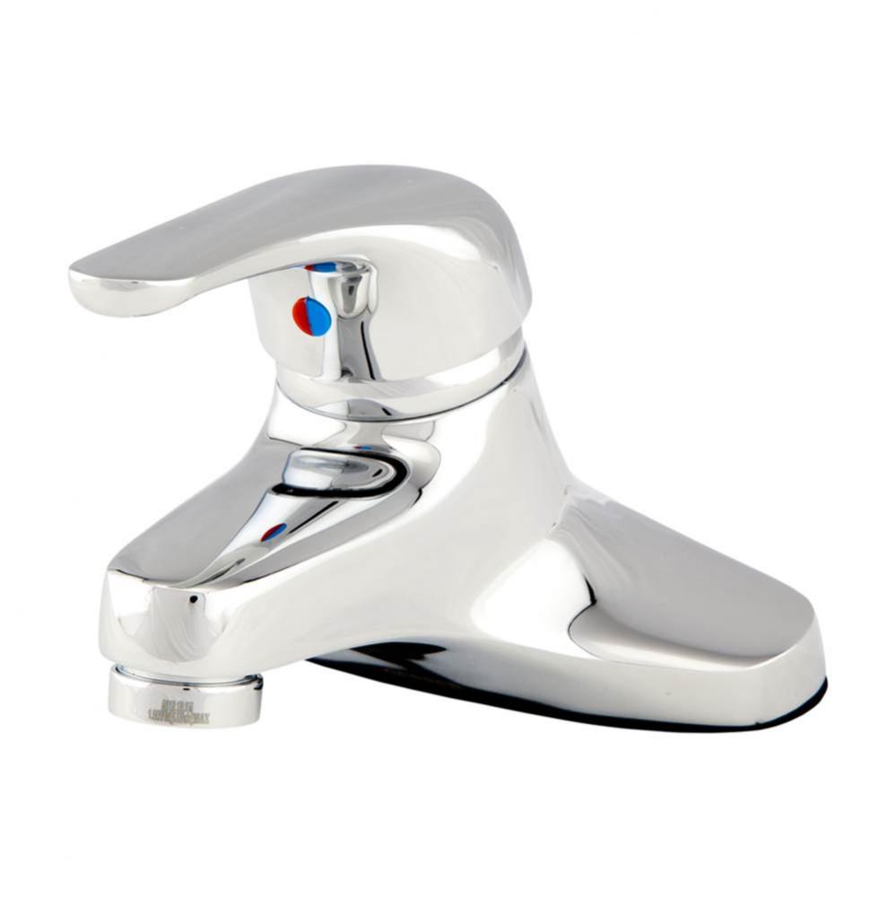 Commercial 1H Lavatory Faucet Less Drain 0.5gpm Chrome