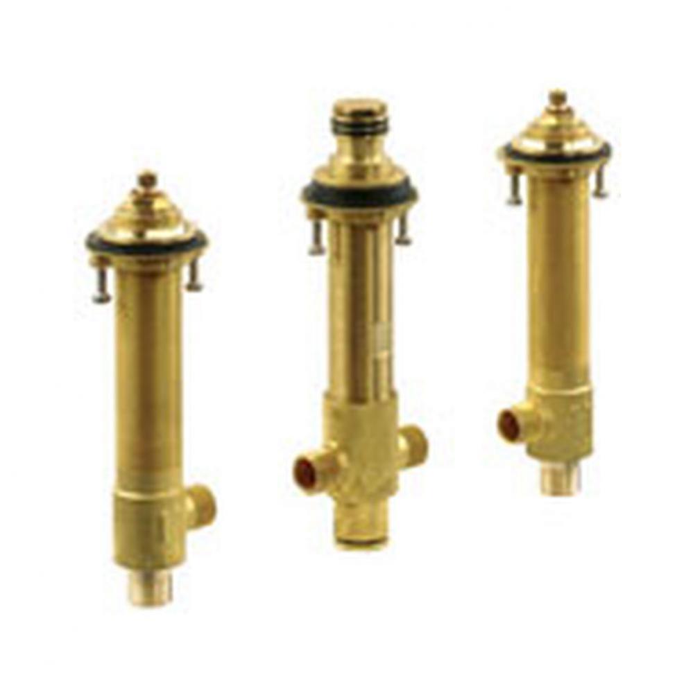 Roman Tub Widespread Rough-In Valve Rough Brass