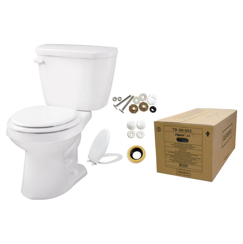 Viper 1.28gpf Round Front Toilet-in Box (Tank and Bowl) White