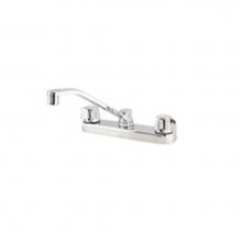 Gerber Plumbing G0742406 - Gerber Classics 2H Kitchen Faucet Deck Plate Mounted w/out Spray & w/ Metal Fluted Handles &am