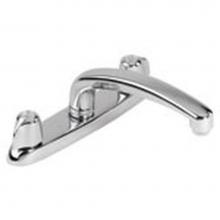Gerber Plumbing G0042116 - Gerber Classics 2H Kitchen Faucet Deck Plate Mounted w/ Metal Handles & Acrylic Hot Cold Index