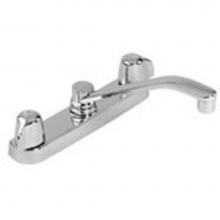 Gerber Plumbing G0042406 - Gerber Classics 2H Kitchen Faucet Deck Plate Mounted w/ Metal Handles & 8'' D-Tube S