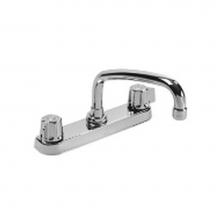 Gerber Plumbing G0042526 - Gerber Classics 2H Kitchen Faucet Deck Plate Mounted w/ Spray & Tubular Spout 1.75gpm Chrome