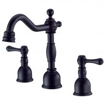 Gerber Plumbing D303257BS - Opulence 2H Widespread Lavatory Faucet w/ Metal Touch Down Drain 1.2gpm Satin Black