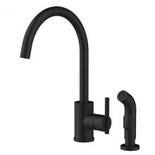 Gerber Plumbing D401058BS - Parma 1H Kitchen Faucet w/ Spray 1.75gpm Satin Black