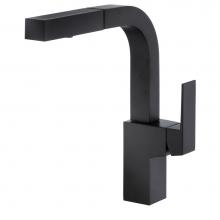 Gerber Plumbing D404562BS - Mid-Town Trim Line 1H Pull-Out Kitchen Faucet w/ SnapBack Retraction 1.75gpm Satin Black
