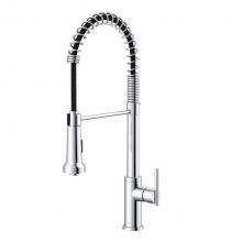 Gerber Plumbing D454258 - Parma 1H Pre-Rinse Pull-Down Kitchen Faucet 1.75gpm Chrome