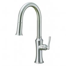 Gerber Plumbing D454428SS - Draper 1H Pull Down Kitchen Faucet w/ Snapback and Dockforce 1.75gpm Stainless Steel