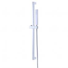 Gerber Plumbing D462726 - Versa Square 30'' Slide Bar Assembly w/ Single Function Rectangular Handshower 1.75gpm C