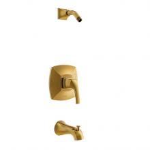 Gerber Plumbing D500018LSBBTC - Vaughn 1H Tub & Shower Trim Kit & Treysta Cartridge Less Showerhead Brushed Bronze